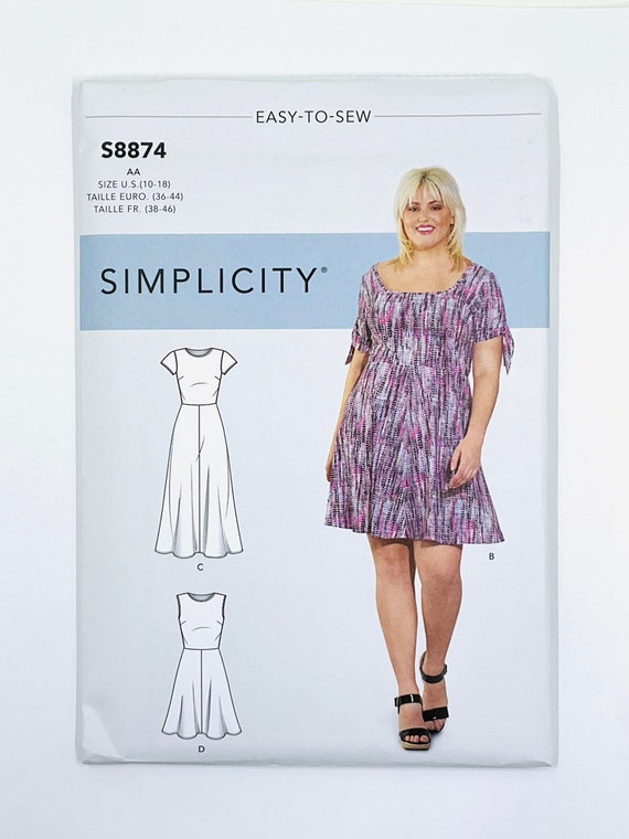 S8874  Simplicity Sewing Pattern Misses'/Women's Easy-to-Sew Knit