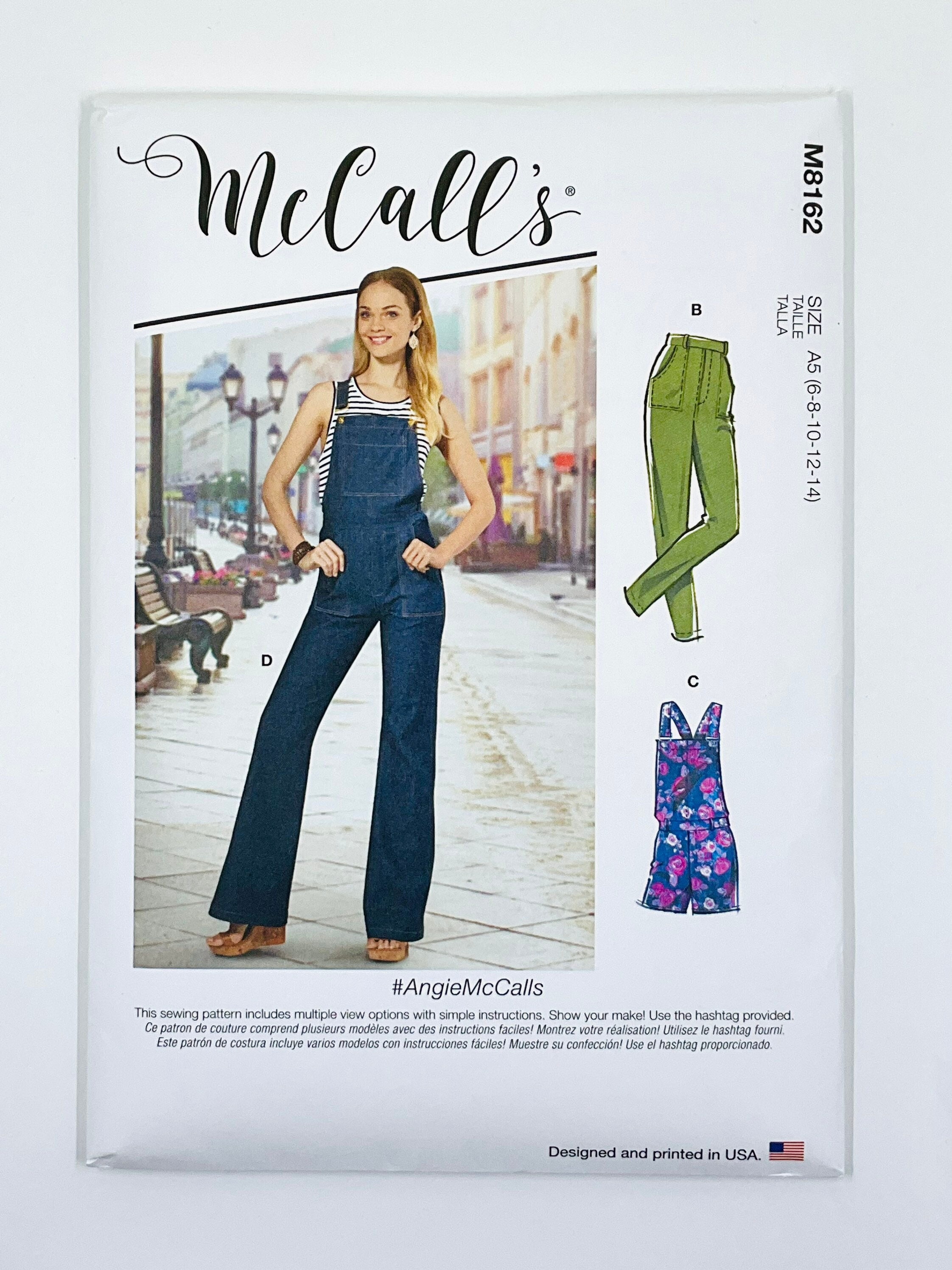 McCalls Sewing Pattern 8345 (E5) - Misses Skirt Overalls, FREE Delivery  Available