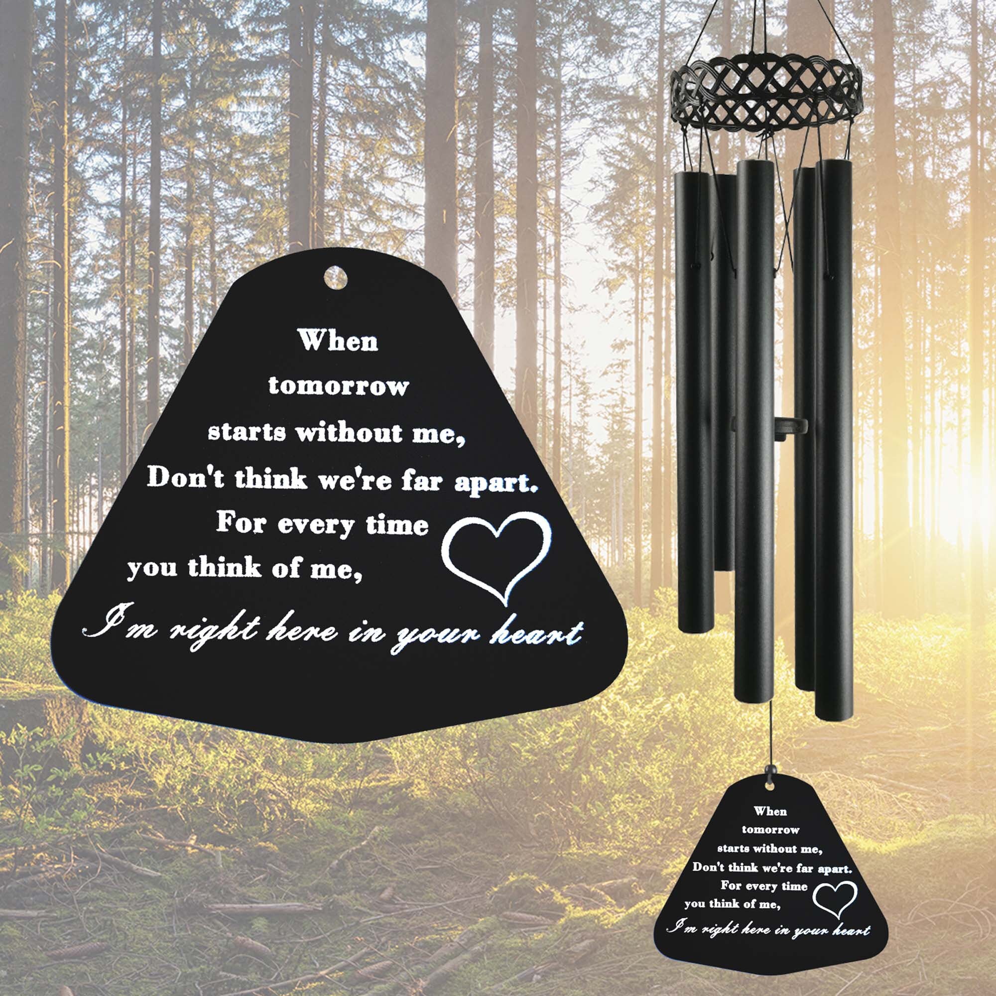 Wind Chimes Memorial 30' in Memory of Loss Loved One Etsy