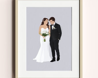 Custom Digital Wedding Illustration