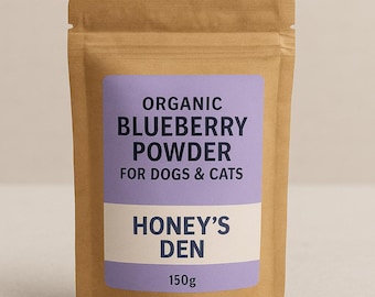 Polvere di mirtillo biologico per cani e gatti – Superfood antiossidante / 30 g