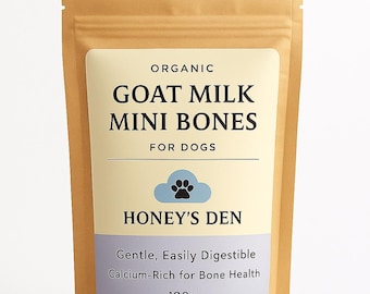 Bio Ziegenmilch Mini Knochen für Hunde – sanfte Verdauung Leckerli | 75g |
