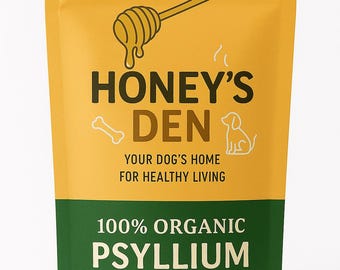 Organic Psyllium Husk Powder for Dogs & Cats – Digestive Support | Fibre Supplement | 100g
