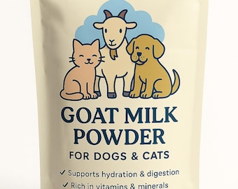 100% Natural Goat Milk Powder – Immune & Digestive Support for Dogs, Cats, and Pets – 150g