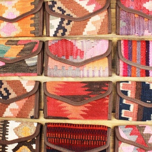 Carteira bolsa estilo persa tapete tapete tecido bolsos internos padrão textura artesanal