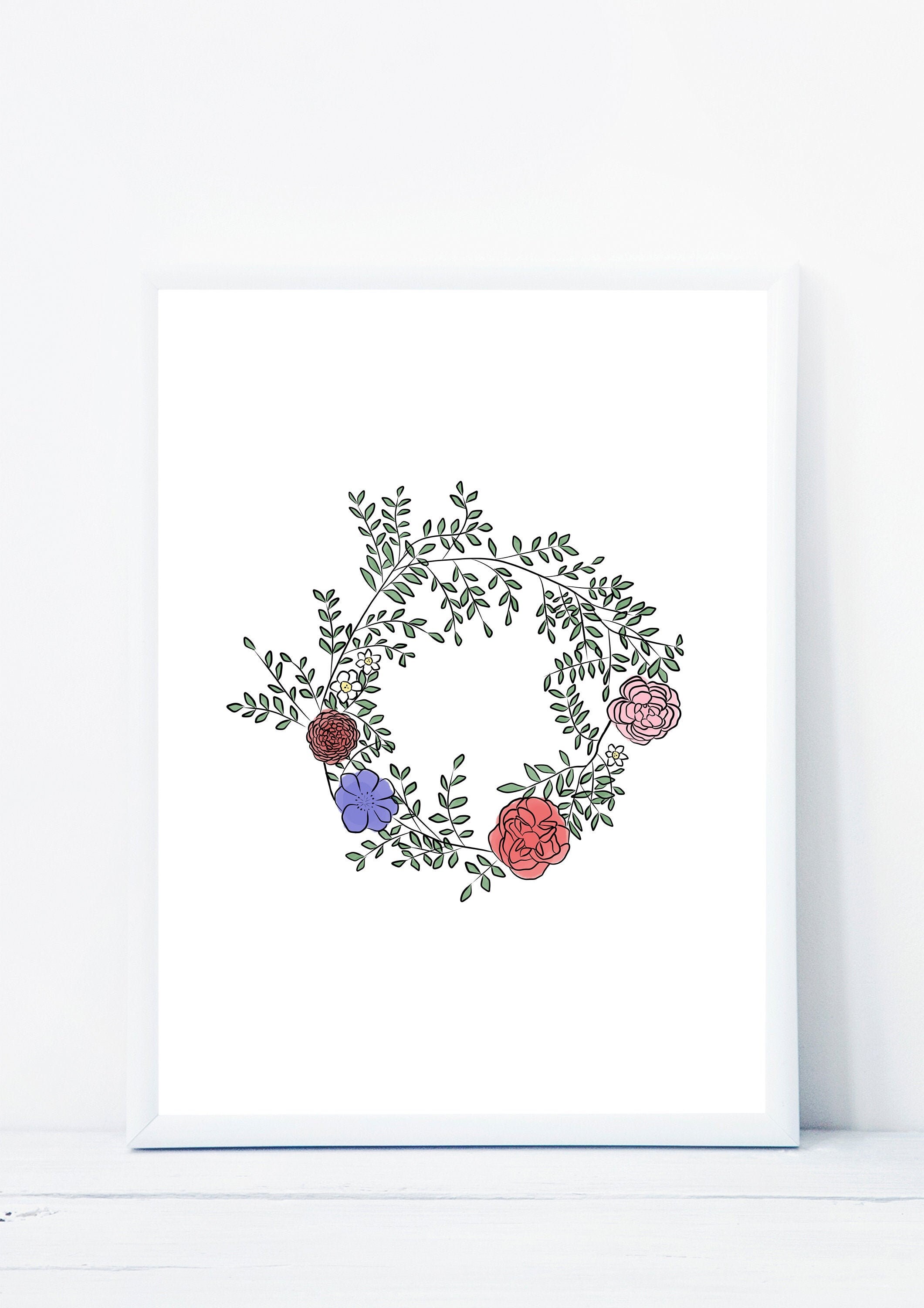 Printable Wall Art Home Decor Art Print Bouquet Flowers Floral Etsy