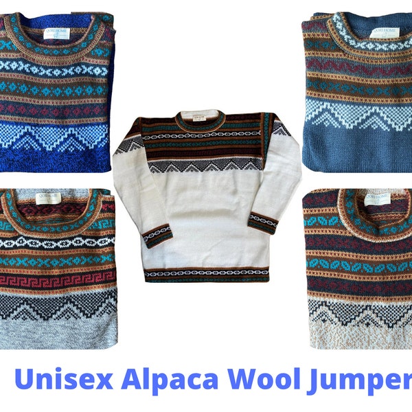 Wool Alpaca Jumpers | Unisex Christmas Jumper | Unisex Sweater | Soft Knitted Jumper | Boho | Handwoven Jumper