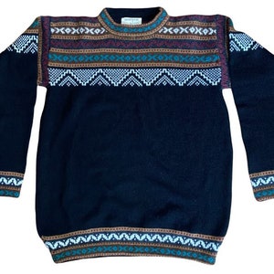 Black Alpaca Jumper | Alpaca Wool Jumper | Unisex Sweater | Soft Knitted Jumper | Boho | Handwoven Jumper