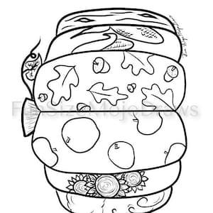 Fall Coloring Page, Thanksgiving Coloring Page, Printable Coloring Sheet