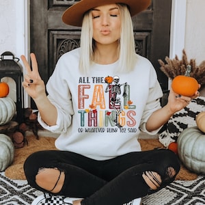 Kostenloser Versand, All The Fall Things or Whatever Blink 182 Said Damen Crewneck Sweatshirt Herbst Pullover Herbst Sweatshirt Fall Vibes
