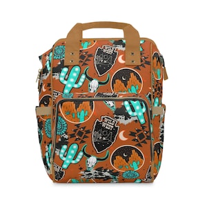 Western Diaper Bag, County Diaper bag, Baby, Backpack, Baby gift, western, country, wild west, seamless, Diaper Bag
