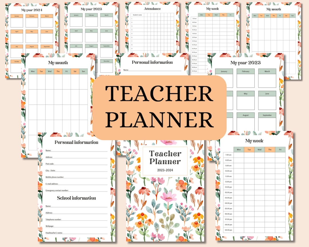 Teacher Planner 2024 for Teacher Planner Digital Teacher Planner
