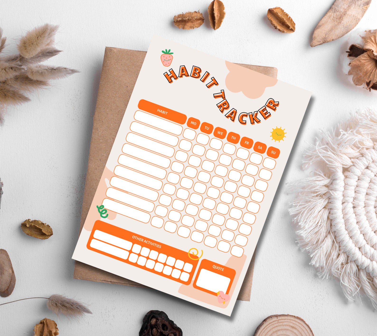 Habit Tracker Printable Habit Tracker Pdf Monthly Habit Routine Tracker ...