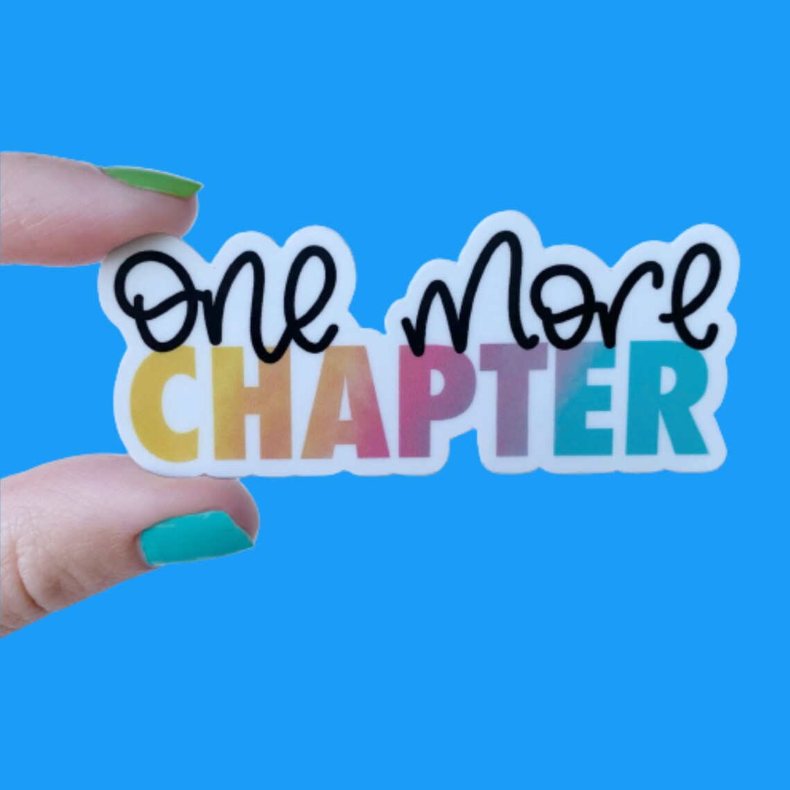 One More Chapter Book Sticker Decal Etsy