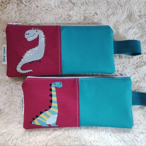 Pencil case / pencil case / glasses case / pencil case / mini bag "Dinosaurs"