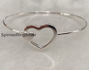 Solid Sterling Silver Heart Ring, Silver Heart Ring, Statement Ring, Dainty Ring, Love Jewelry, Dainty Ring For Women, Love Ring Heart SK993