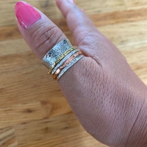 925 Sterling Silver Spinner Ring, Women's Ring, Handmade Ring, Meditation Ring, Popular Ring, Statement Ring, Anxiety Ring, Party Ring SK 63 image 3