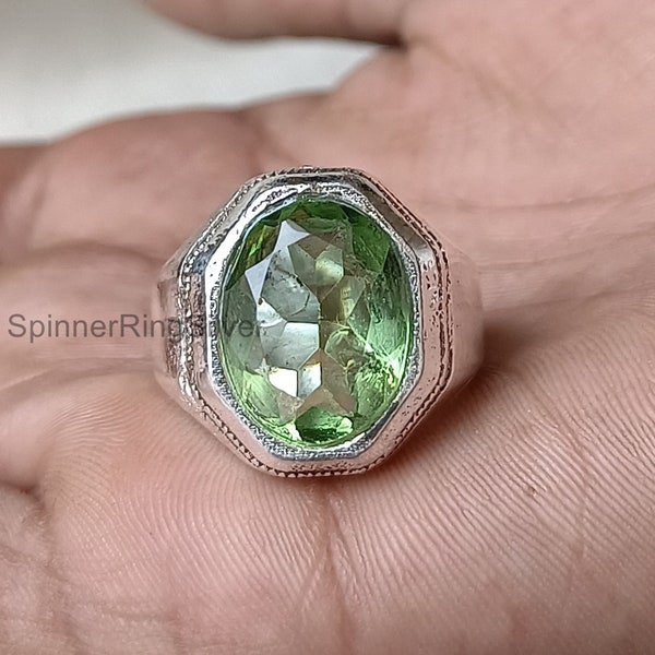 Green Amethyst Ring Etsy