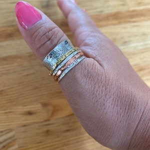 925 Sterling Silver Spinner Ring, Women's Ring, Handmade Ring, Meditation Ring, Popular Ring, Statement Ring, Anxiety Ring, Party Ring SK 63 image 6