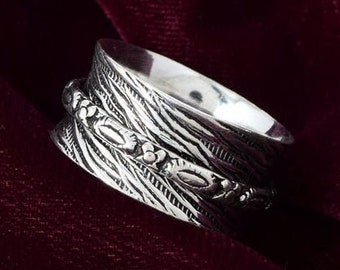 Solide spinner ring, 925 sterling zilveren ring, handgemaakte ring, duim ring, meditatie ring, Boho ring, populaire geschenk ring, vrouwen ring SK322