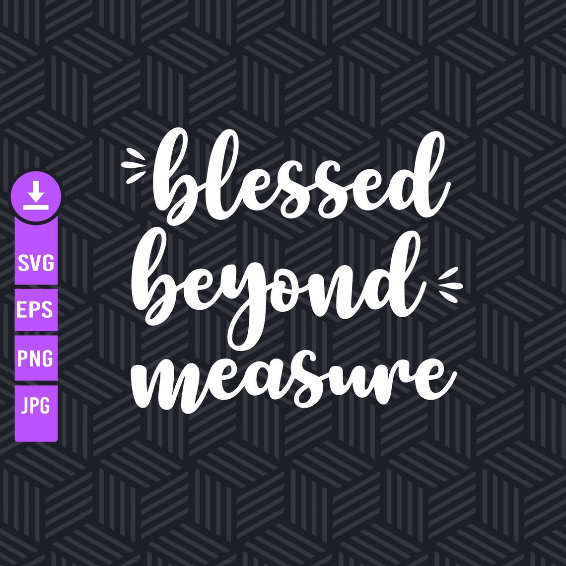 Blessed Beyond Measure SVG Christian Vintage SVG Etsy