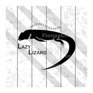 Vinyl Decal - Bearded Dragon - Lazy Lizard - beardie decal