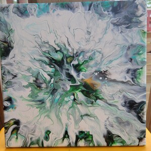 Green and White Blow Out