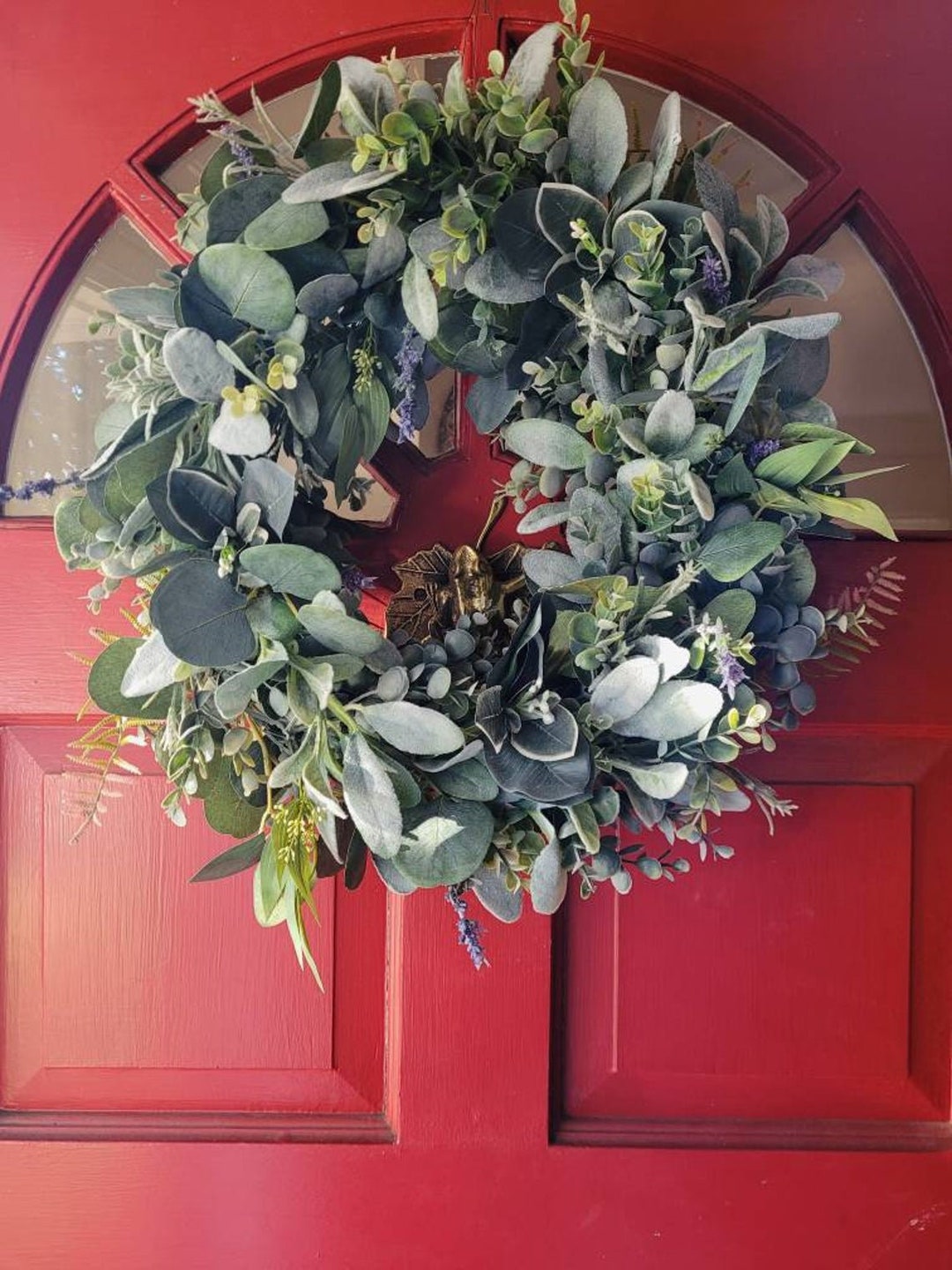The Greenery Year Round Spring Wreath Mixed Eucalyptus and Lambs Ear - Etsy