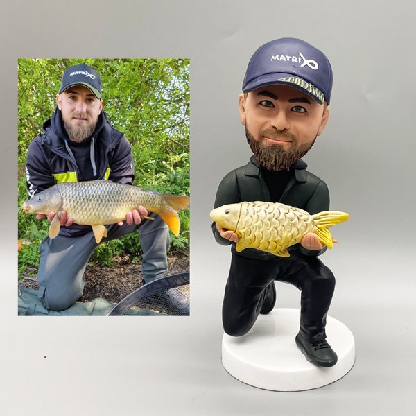 Personalized bobbleheads, fishing enthusiast bobbleheads, bobbleheads like you, make your own bobbleheads,Custom bobbleheads