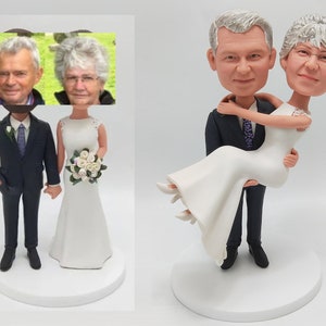Custom Bobblehead Wedding Cake Topper,Personalized Wedding Cake Bobbleheads, Custom Figurine Wedding Cake Topper,Custom Wedding Bobblehead