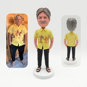 Personalized custom bobbleheads,custom grandfather bobbleheads,custom men&#39;s 3D statues, birthday cake decoration bobbleheads,Christmas gifts