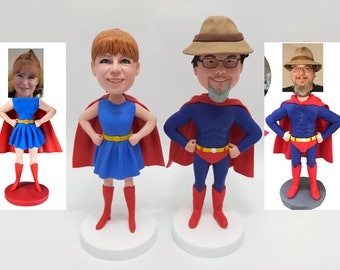 Personalized Hero Bobbleheads, Custom Superhero Bobblehead, Custom Superhero Gifts For Adults, Customized Superhero Figures