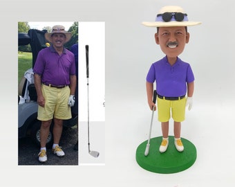 Custom Golf Bobblehead, Personalized Golf Gifts For Him, Unique Golf Gifts For Him, Custom Boss Gifts For Golf lovers, Gifts For Golfers