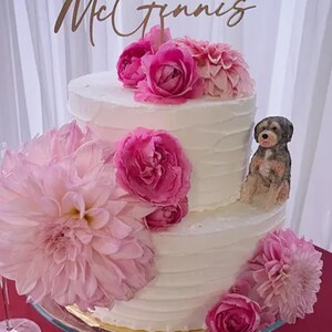 Adorno para tarta de cumpleaños de mascota personalizado, adorno para tarta de boda de mascota personalizado, adorno para tarta, estatua de cumpleaños de perro, cumpleaños de mascota, adorno para tarta de mascota personalizado