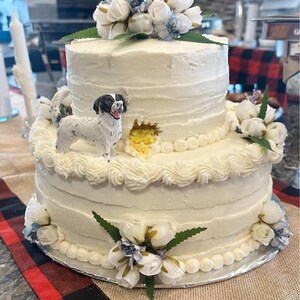 Personalized Custom Dog Wedding Cake Toppers, Pet Statues, Dog Birthday,Pet Birthday, Cat Birthday, Custom Pet Cake Toppers,Dog Cake Toppers