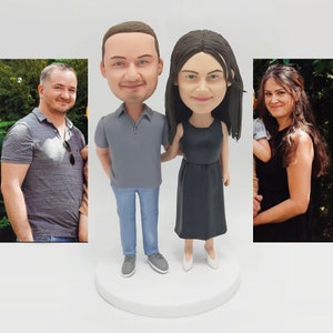 Custom Couple Bobbleheads, Anniversary Gifts For Parents, Personalized Happy Couple Bobblehead, Custom Couple Christmas Bobbleheads