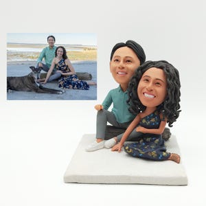Custom Couple Bobbleheads, Personalized Couple Bobbleheads, Wedding Anniversary Gifts for Couples, Custom Couple Cake Statue Decorations