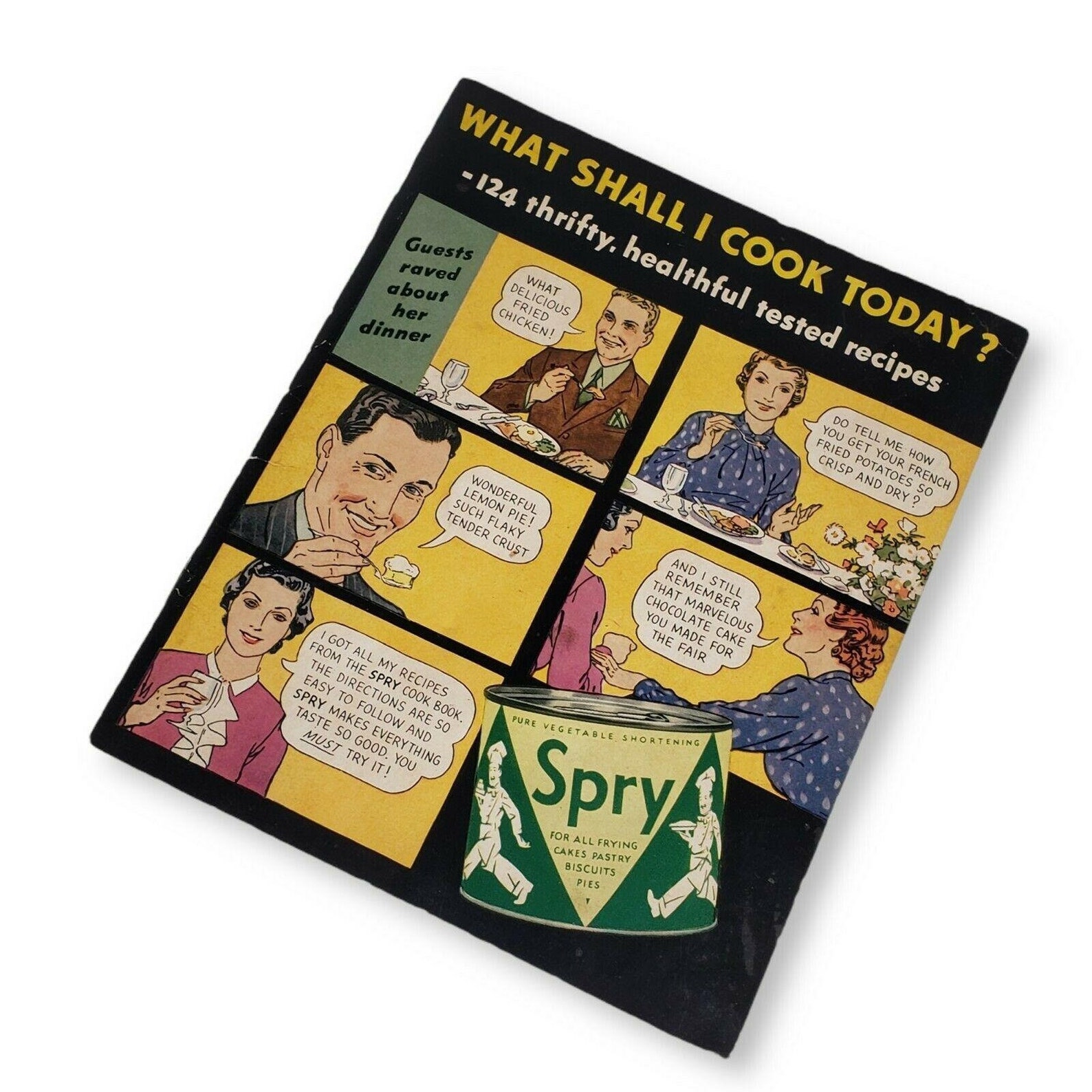 Vintage Spry Shortening What Shall I Cook Today Recipes Etsy