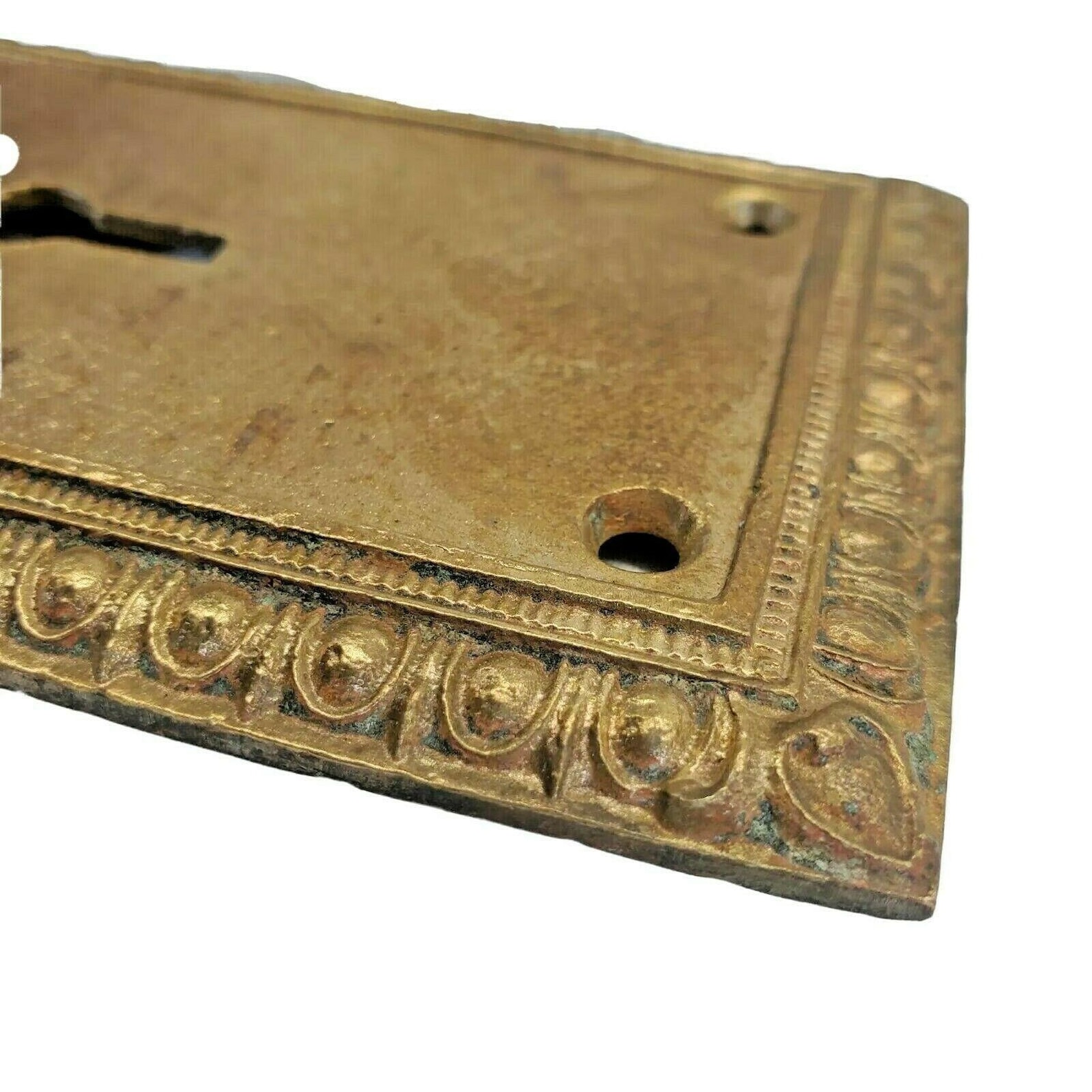 Antique Bronze Door Knob Back Plates Double Key Hole MILO 8955 Etsy