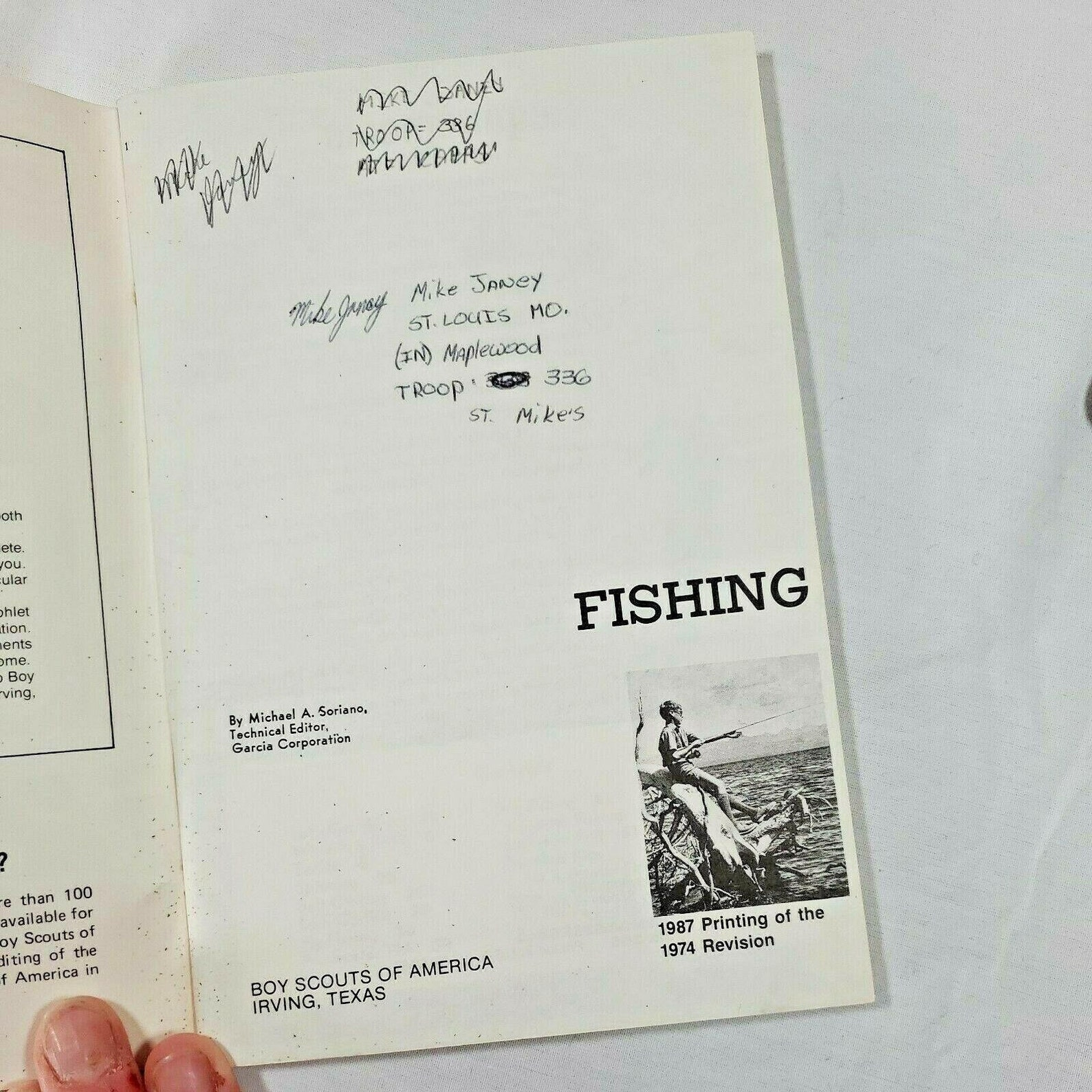 1987 Boy Scout Merit Badge Book Fishing Etsy