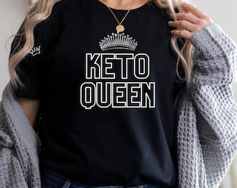 Keto Queen, Womens Keto Shirt, Funny Keto Shirt, Keto Diet Gift, Ketogenic T-Shirt, Cute Ketosis Saying Tee, Ketones Shirt, Keto Work out T