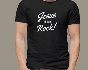 Jesus Is My Rock Shirt, Jesus Shirt, Jesus Apparel, Christian Shirt, Christian Gift, Jesus Tee, Faith T-Shirt, Faith Apparel, Unisex Sizes