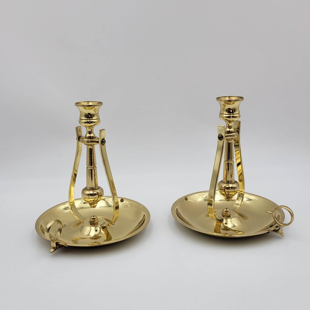 Vintage Baldwin Brass Candle Holders Ship's Gimbal Scone Chamber 2 Etsy