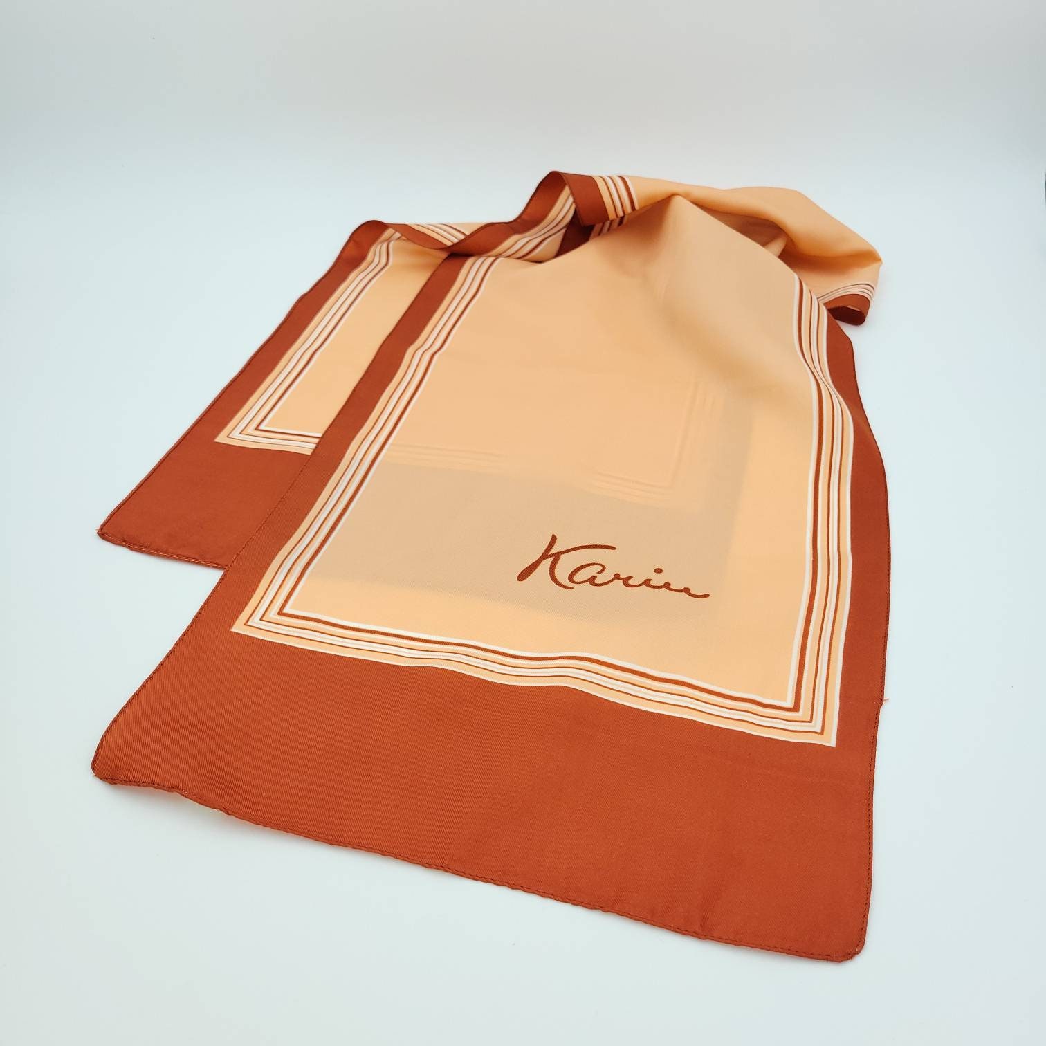 Foulard Uni Couleur Rouille - Viscose Mélangé - Unisexe - Neuf Sans étiquette