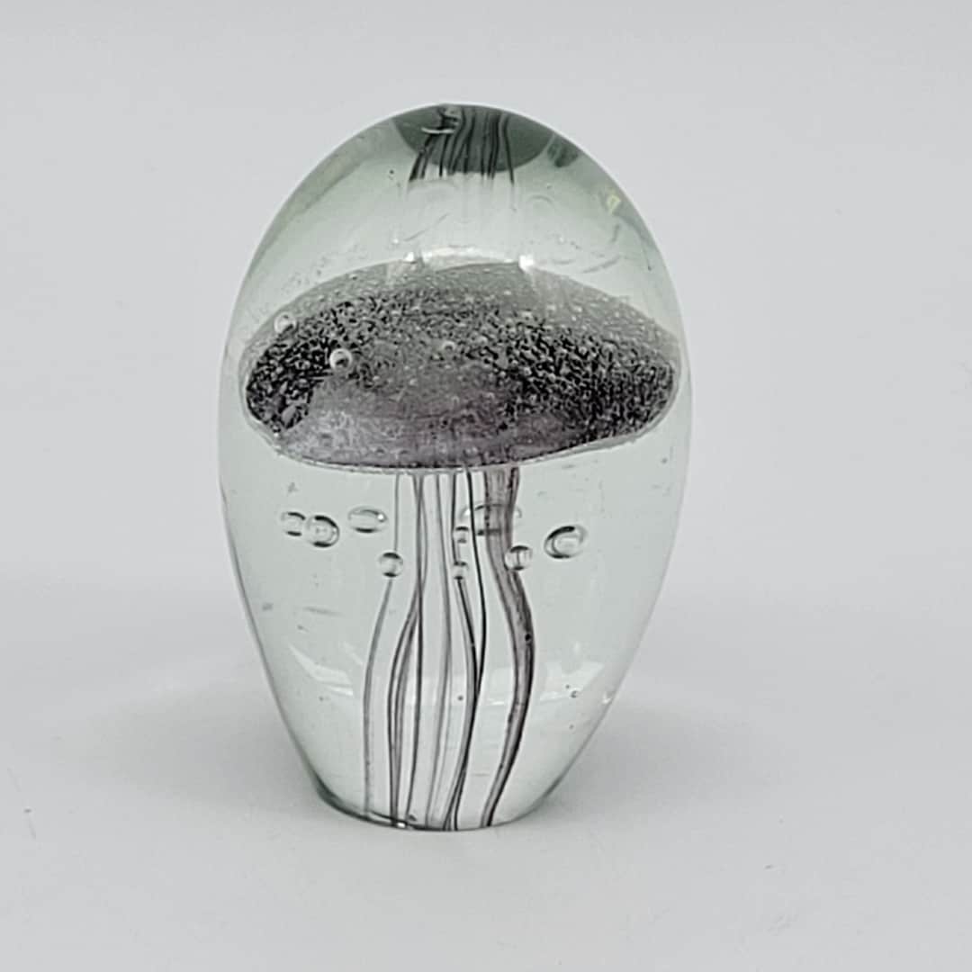 Vintage Art Glass Jellyfish Paperweight - Etsy