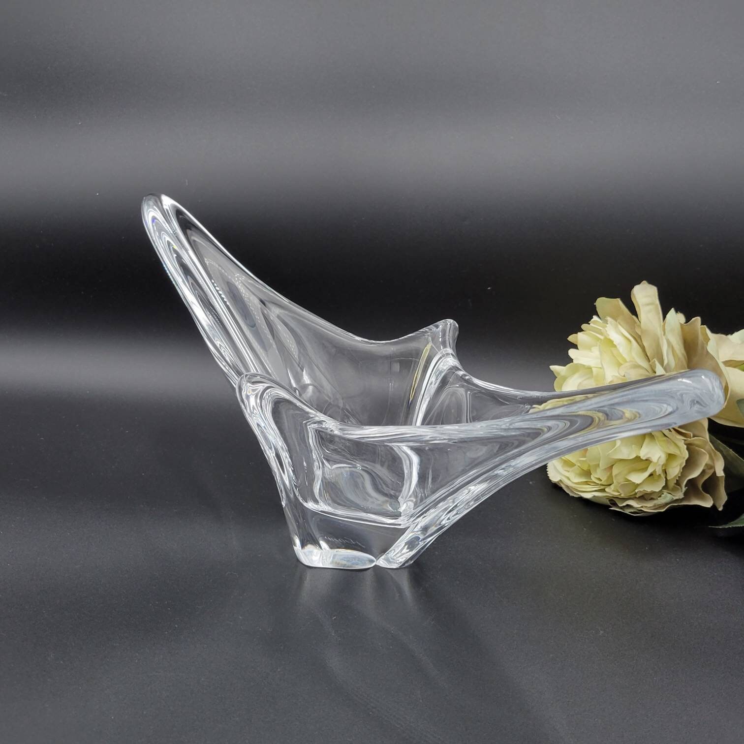 Daum France Monumental Crystal Glass Centerpiece Art Glass Bowl - Etsy