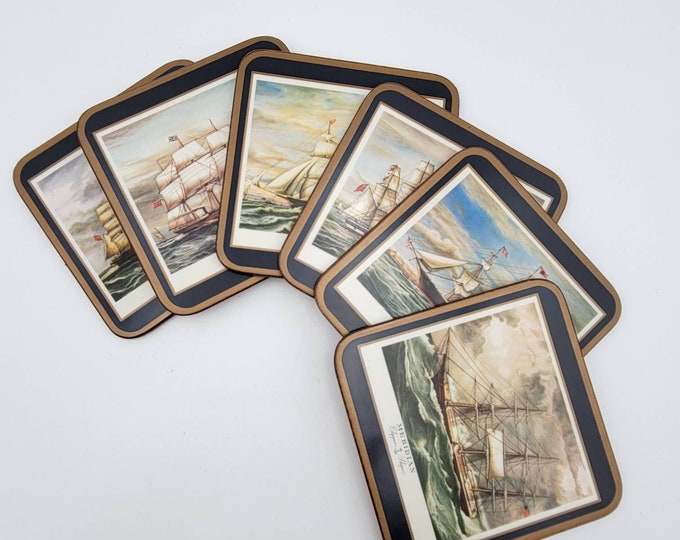 Vintage Pimpernel Clipper Ship Coasters 6 Etsy