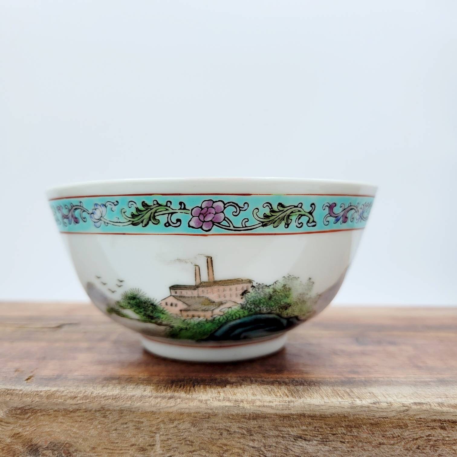 Vintage Chinese Rice Bowls 6 Cultural Revolution 19661976 Etsy