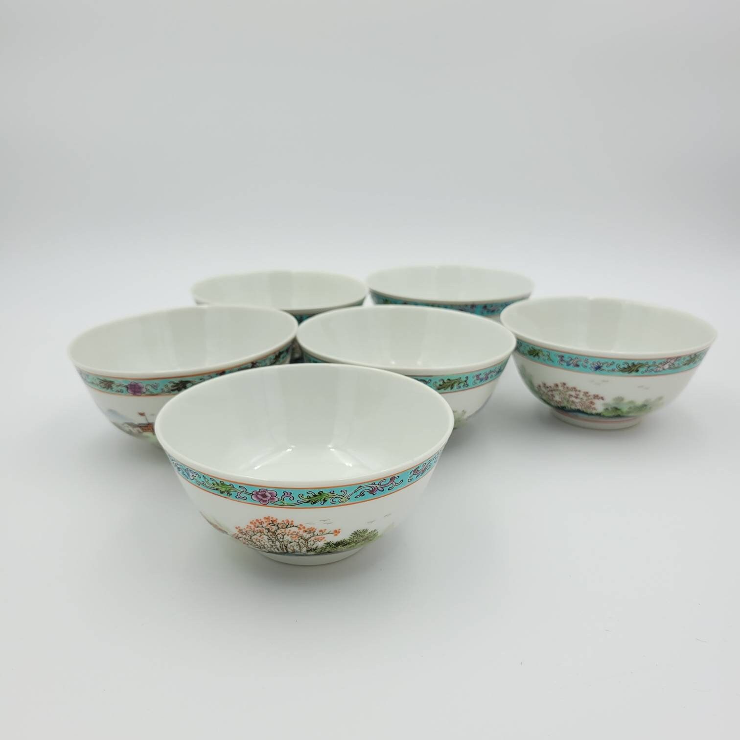 Vintage Chinese Rice Bowls 6 Cultural Revolution 19661976 Etsy