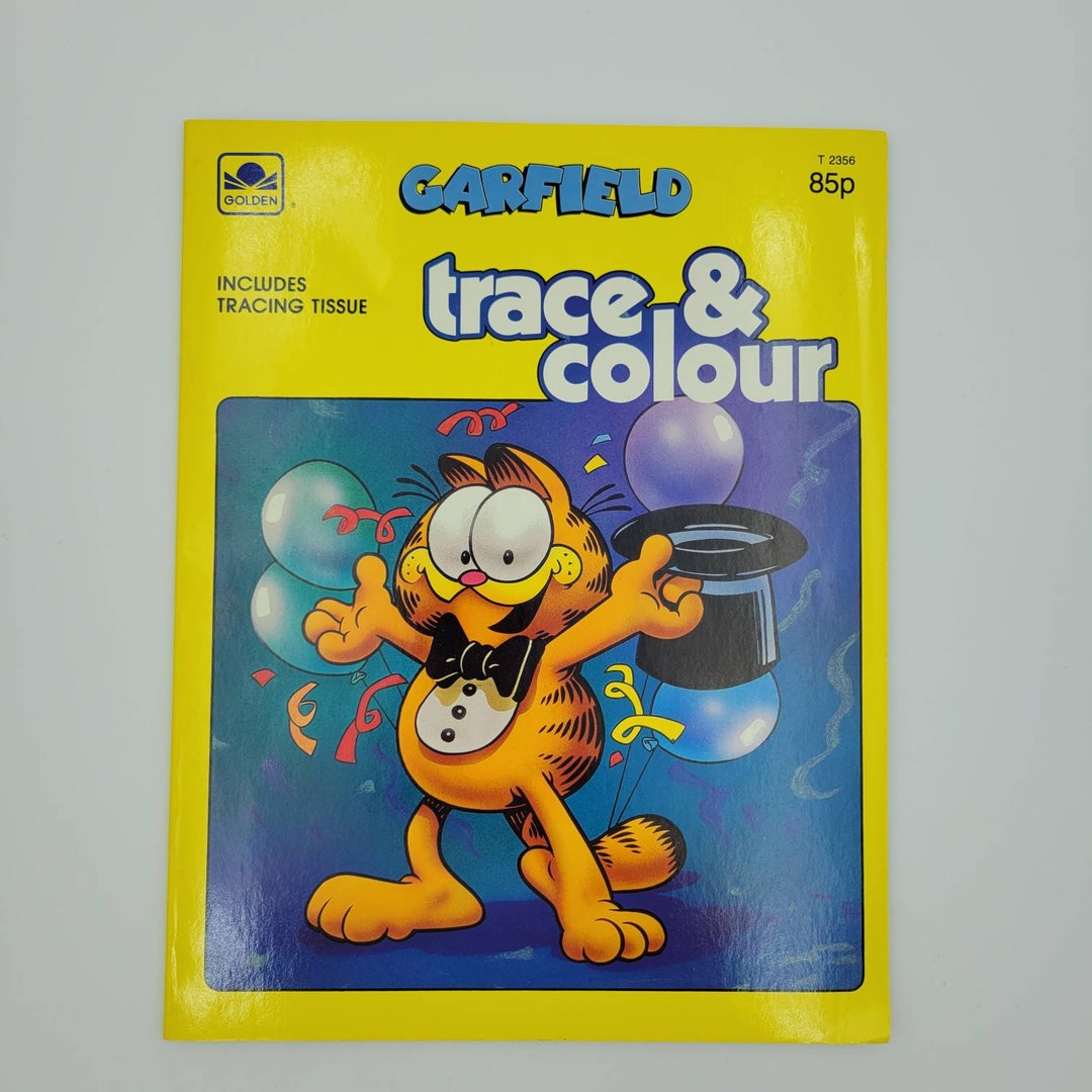 Retro 1980's Garfield Coloring Book NOS Magician Golden Book USA - Etsy